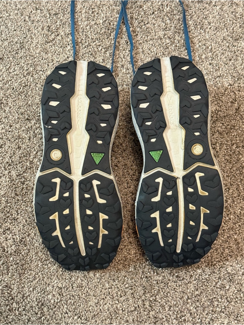 Brooks Caldera 7 Men's Navy and Orange Trail Running Shoes - Picture 6 of 6